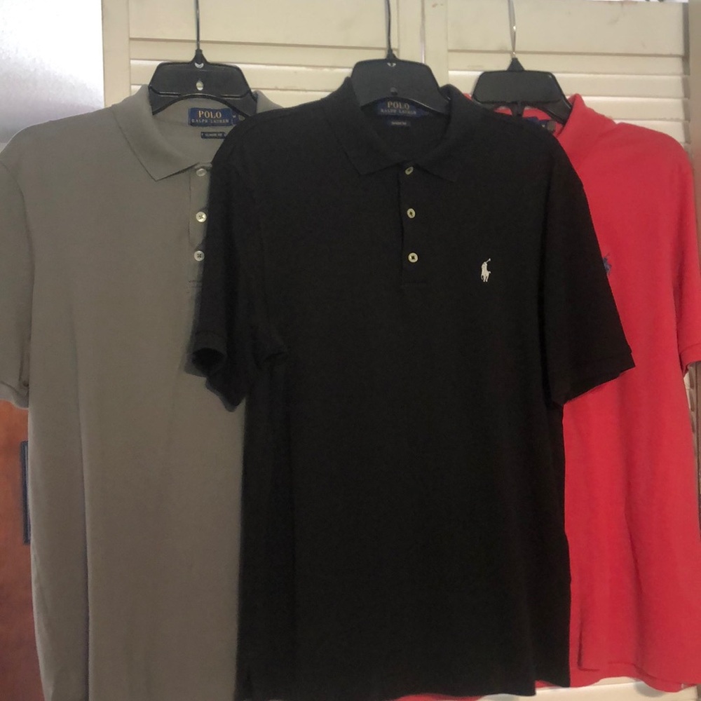 Polo by Ralph Lauren Men's Shirt bundle Medium Classic Fit- 100% Cotton EUC